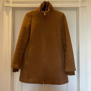 J. CREW cocoon coat in Italian stadium-cloth wool — CAMEL